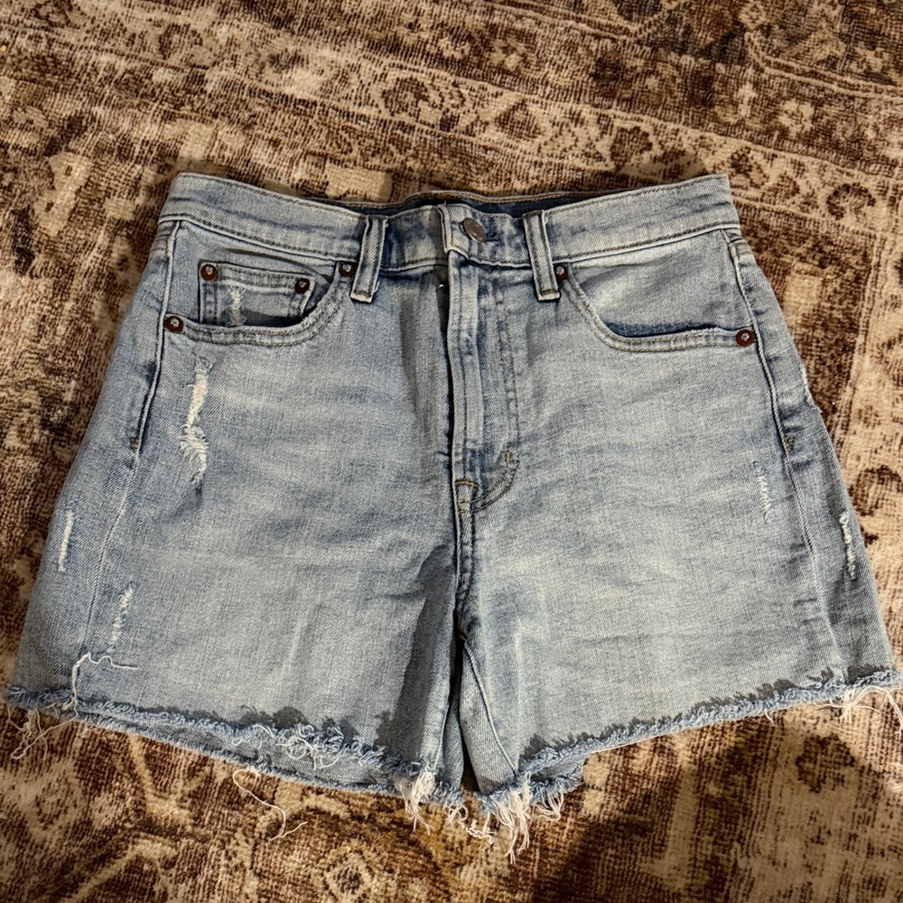GAP Distressed Light Blue Jean Shorts